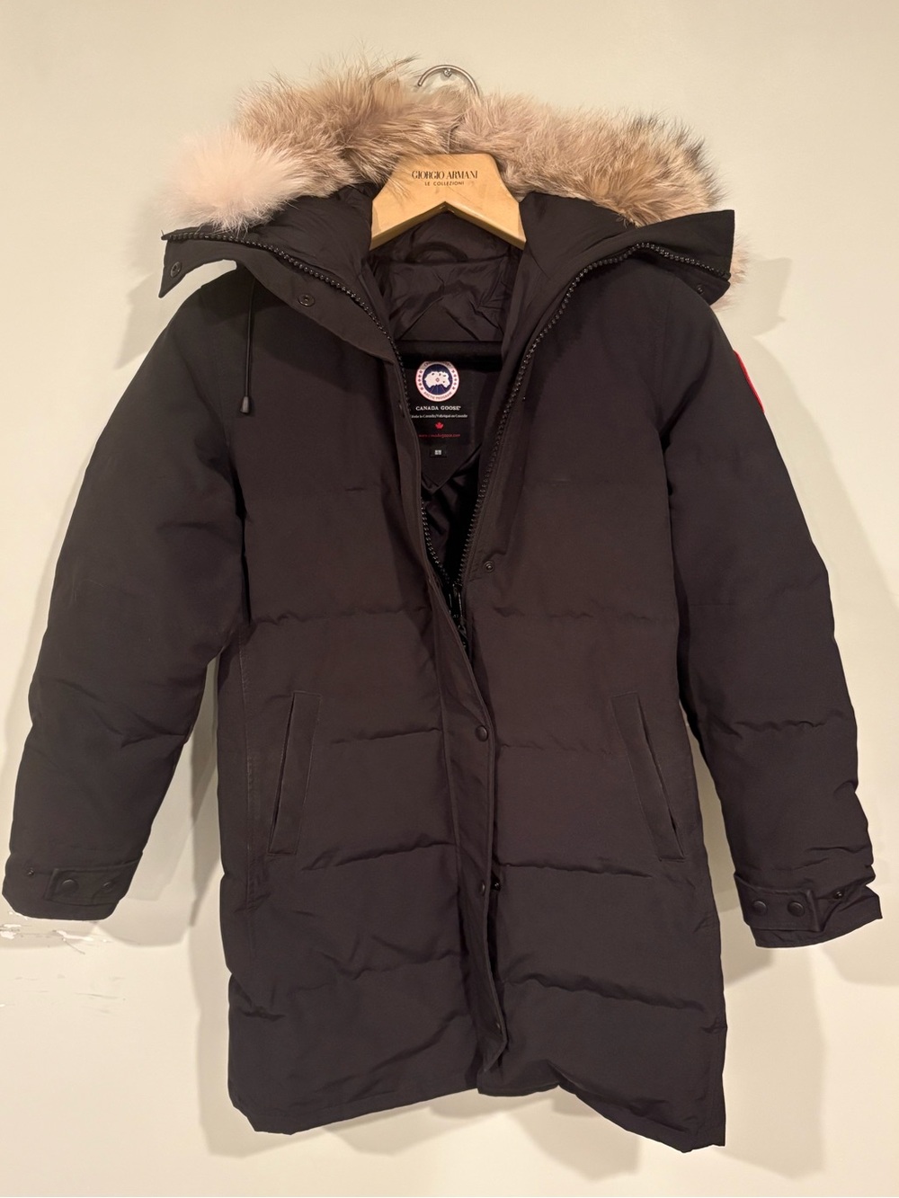 Canada Goose Black Down Parka with Fur-Trim Hood